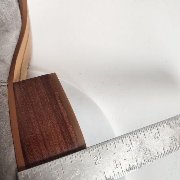 Franco Sarto Size 10 Wide Chelsea Booties Suede Leather Gray Ankle Boots Seville - Picture 9 of 9